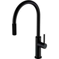 Omnires Switch bateria kuchenna do filtra wody stojąca z wyciąganą wylewką czarny mat SW9059BL