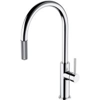 Omnires Switch bateria kuchenna z wyciąganą wylewką do podłączenia zestawu filtrującego chrom połysk SW9059CR