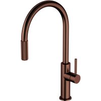 Omnires Switch bateria kuchenna z wyciąganą wylewką do podłączenia zestawu filtrującego miedź antyczna szczotkowana SW9059ORB