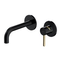 Omnires Y bateria umywalkowa podtynkowa czarna-złota Y1215HBLGL