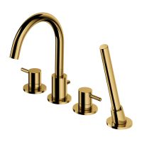 Omnires Y bateria wannowo-prysznicowa 4-otworowa złoty połysk Y1232GL