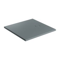 Omnires Aquarock brodzik kwadratowy z maskownicą 90x90 cm ash grey mat AQUAROCK90-KAG