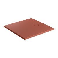 Omnires Aquarock brodzik kwadratowy z maskownicą 90x90 cm terracotta mat AQUAROCK90-KTE