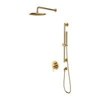 Omnires Y zestaw prysznicowy podtynkowy z deszczownicą złoty połysk SYSY47GL