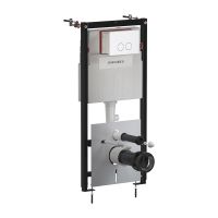 Omnires Strongframe + Minimal stelaż podtynkowy z przyciskiem spłukującym biały mat do miski WC wiszącej STFWC1MRWM