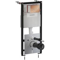 Omnires Eco Flush Set Strongframe + Minimal stelaż podtynkowy z przyciskiem spłukującym miedź połysk do miski WC wiszącej STFWCECO1MRCP