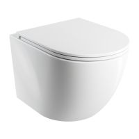 Omnires Ottawa miska WC Silent Power z deską wolnoopadającą wisząca bez kołnierza spłukiwanie wirowe biały połysk OTTAWASPMWBP
