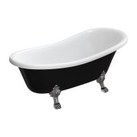 Omnires M+ wanna wolnostojąca 175x82 cm owalna biała/czarna ATENA174BCP