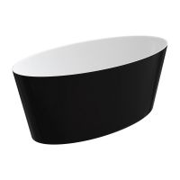 Omnires M+ Roma wanna wolnostojąca biały/czarny połysk ROMA159BCP