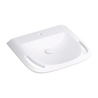Omnires Hold M+ umywalka 60x55 cm ścienna dla niepełnosprawnych biała HOLDUWBP