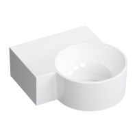 Omnires Ovo M+ umywalka 33x34 cm narożna ścienna-nablatowa biały połysk OVO335UWLBP