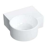 Omnires Ovo M+ umywalka 33x34 cm narożna ścienna-nablatowa biały połysk OVO335UWPBP