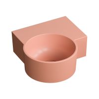 Omnires Ovo M+ umywalka 33x34 cm narożna ścienna-nablatowa coral mat OVO335UWPCO