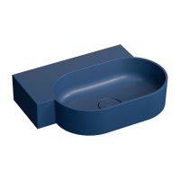 Omnires Ovo M+ umywalka 55x38 cm owalna nablatowa midnight blue mat OVO555UWLMB