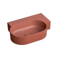 Omnires Ovo M+ umywalka 55x38 cm owalna nablatowa terracotta mat OVO555UWPTE