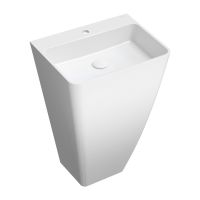 Omnires Parma umywalka 55x43 cm prostokątna wolnostojąca biała PARMAUWBP