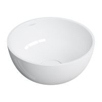Omnires Shell M+ umywalka 35x35 cm okrągła nablatowa biała SHELL350UNBP