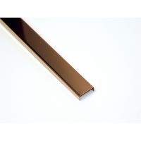 Profil Decor listwa do glazury 2x270 cm stal nierdzewna brązowy poler
