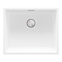 Primagran Praga XXL 60 Level zlewozmywak granitowy 56x47 cm biały MP6KW-X0#P