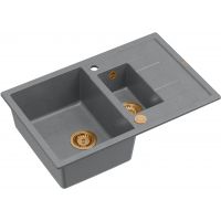 Quadron Morgan 156 zlewozmywak 78x50 cm GraniteQ silver stone/miedź HB8224U5-C1_P2O