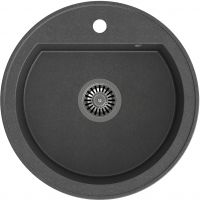 Quadron Johnny 210 zlewozmywak 51x51 cm GraniteQ black dotted/stal HCQC5151CZK