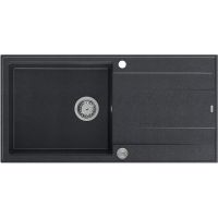Quadron Evan 146XL zlewozmywak 100x50 cm GraniteQ black diamond/stalowy HCQE10050U8_BS_P2O