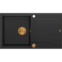 Quadron Evan 111 zlewozmywak 86x50 cm GraniteQ pure carbon/miedź HCQE8650U7_PVDC1_P2O