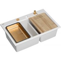 Quadron Marc 120 zlewozmywak GraniteQ 76x50 cm biały HQC7650U1_PVDC1