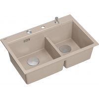 Quadron Marc 120 zlewozmywak GraniteQ 76x50 cm beż/elementy stalowe HQC7650U2_BS