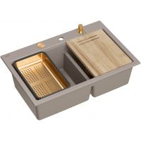 Quadron Marc 120 zlewozmywak GraniteQ 76x50 cm beżowy HQC7650U4_PVDC1