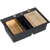 Quadron Marc 120 zlewozmywak GraniteQ 76x50 cm czarny HQC7650U7_PVDC1