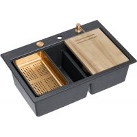 Quadron Marc 120 zlewozmywak GraniteQ 76x50 cm czarny HQC7650U8_PVDC1