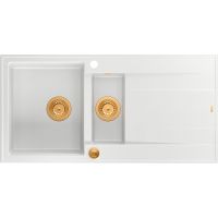 Quadron Evan 156XL zlewozmywak 100x50 cm GraniteQ snow white/miedziany HQE510050U1_PVDC1_P2O