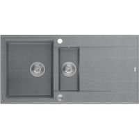 Quadron Evan 156XL zlewozmywak 100x50 cm GraniteQ silver stone/stalowy HQE5510050U5_BS_P2O