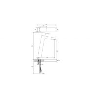 Ravak 10° Free Black bateria umywalkowa stojąca wysoka czarny mat X070151