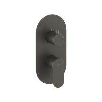 Ravak Eleganta bateria wannowo-prysznicowa podtynkowa z termostatem grafit szczotkowany X070334