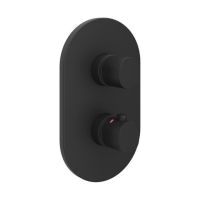 Ravak Chrome II bateria wannowo-prysznicowa podtynkowa termostatyczna czarna X070467