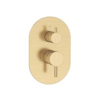 Ravak Espirit bateria wannowo-prysznicowa podtynkowa złoty szczotkowany X070612