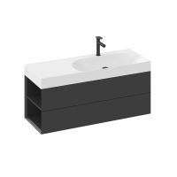 Ravak Lite szafka 120x45x43 cm podumywalkowa wisząca czarny mat X000001880