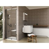 Ravak Pivot PDOP1-80 drzwi prysznicowe 80 cm polerowane aluminium/szkło przezroczyste 03G40C00Z1