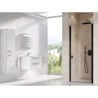 Ravak Chrome CSD1-90 drzwi prysznicowe 90 cm wnękowe czarny/szkło przezroczyste 0QV70300Z1