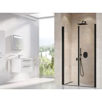 Ravak Chrome CSDL2-110 drzwi prysznicowe 110 cm wnękowe czarny/szkło przezroczyste 0QVDC30LZ1