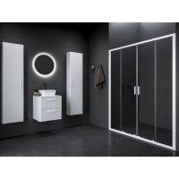 Ravak Blix II drzwi prysznicowe NBLDP4 120 cm rozsuwane biały mat/szkło przezroczyste 0YMG0E00Z1