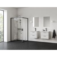 Ravak Blix II kabina prysznicowa NBLRV2K 90 cm czarna/szkło przezroczyste 1XM70300Z1