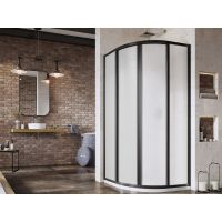 Ravak Supernova SKCP4-90 kabina prysznicowa 90x90 cm półokrągła czarny mat/pearl 3117O30211