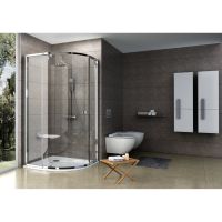 Ravak Pivot PSKK3-100 kabina prysznicowa 100x100 cm półokrągła polerowane aluminium/szkło przezroczyste 376AAC00Z1