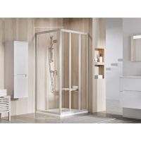 Ravak Supernova APSS-90 ścianka prysznicowa 90 cm satyna/szkło przezroczyste 94070UR2Z1