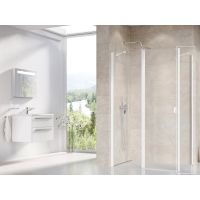 Ravak Chrome CPS-90 ścianka prysznicowa 90 cm stała biały mat/szkło przezroczyste 9QV70E00Z1