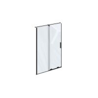 Ravak Roll RODP2 drzwi prysznicowe 140 cm rozsuwane czarny mat/szkło przezroczyste X08VM0300Z1