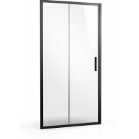 Ravak Blix Slim BLSDP2-100 drzwi prysznicowe 100 cm czarny mat/szkło przezroczyste X0PMA0300Z1